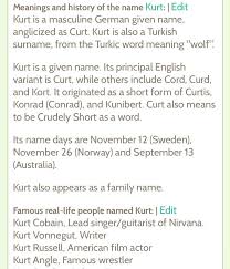 Kurt Means Wolf In Turkish Also There Is Kurt Cobain Kurt Is Absolutely Great Name Names Great Names Writing Help