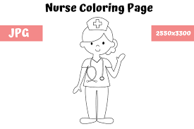 From the happy to the sad and show your love and appreciation for nurses by downloading the coloring book pages below or. Coloring Page For Kids Nurse Graphic By Mybeautifulfiles Creative Fabrica