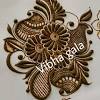 Floral patch mehndi design for. 1