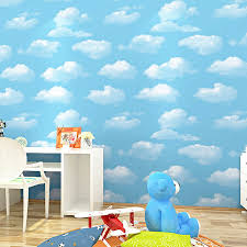 53cm X 10m Wallpaper 5 Langit Langit Kanak Kanak Bilik Tidur Bilik Tidur Latar Belakang Langit Biru Awan Putih Bilik Si Shopee Malaysia