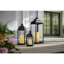 Hampton Bay 14 In Traditional Black Steel Outdoor Patio Lantern Hd19143s The Home Depot In 2021 Large Outdoor Lanterns Patio Lanterns Outdoor Lanterns