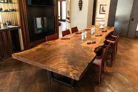 The custom shop is on site. Live Edge Table Custom Furniture San Diego