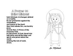Saint michael prayer coloring page. Archangel Activity By Gary Thury Teachers Pay Teachers