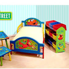 Sesame Street Elmo Toddler Bed Colorful Kids Room Furniture Colorful Kids Room Sesame Street Room Kids Room Furniture