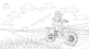 Coloring page of a bikes. Dirt Bike Coloring Pages Free Printables Of Kids Dirtbikes Motobiketips
