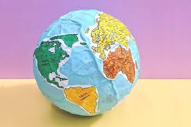 com fer un globus terraqüi amb paper maixé - totnens | Manualidades del día  de la tierra, Continentes y océanos, Proyectos escolares