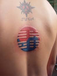 These temporary tattoos are quicker, easier, and less messy to apply than face or body paint, and make super sellers at fundraising events to generate money for special causes around the community. South Korean Flag Tattoo So Cool A Smaller Version Of This Would Be Cool To Get If I Live There Like I Plan Too Korea Tattoo Korean Tattoos Flag Tattoo