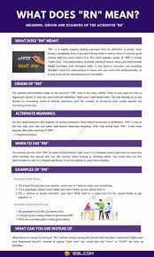 Rn Meaning What Does Rn Mean And Stand For 7esl In 2021 Slang Words Meant To Be Words