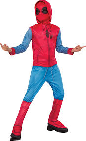 Design is inspired by peter parker's homemade suit that's featured in the film. Amazon Com Rubie S Spider Man Homecoming Child S Homemade Suit Costume Small Clothing