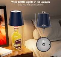 nulmvic 2 Pack Wireless Bottle Lamp Shade - Portable LED ...