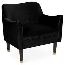 Alexander Accent Chair Black Velvet From One Kings Lane In 2020 Accent Chairs Black Velvet Chair Furniture