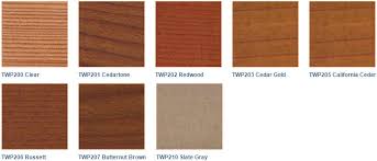 Solid color stain is available in a variety of finishes that highlights texture but hides the wood grain. Twp Wood Stain Samples Colors 1500 Series And 100 Series Twpstain Com