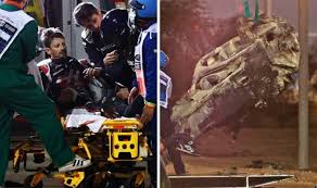 Romain grosjean suffered an impact of 67g in his fiery crash at the bahrain grand prix, the official report into the incident concludes. Romain Grosjean Crash Aftermath Pictures Show True Extent Of Horror Bahrain Gp Incident Techiazi