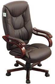 Cherry Tree Furniture Luxury Wooden Frame Extra Padded Desk Computer Office Chair In Five Colours Dark Brown No Descri Office Chair Eames Rocking Chair Chair
