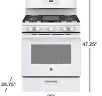 GE 30'' Freestanding Gas Range with 5 Sealed Burners, 5.0 cu. ft. Oven  Capacity, Broiler Drawer - White - JGBS66DEKWW