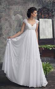 Maybe you would like to learn more about one of these? Romantisches V Ausschnitt Brautkleid Empire Schwanger Strand Lang Chiffon Spitze