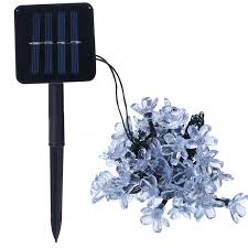 Wholesale Solar String Lights 50 Led Fairy Peach Flower Lights Christmas Solar Rope Light For Outdoor Garden Holiday Party Decoration From China