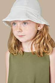 Download Premium Illustration Of Bucket Hat Mockup Psd On Girl Model Girl Model Clothing Mockup Kids Outfits