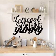 Every single metal wall art features a distinctive characteristics and style in which draw art enthusiasts in to the pieces. Kitchen Metal Wall Art Let S Cook Something Yummy Signs Etsy