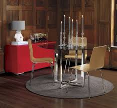 Silverado Chrome 47 Round Dining Table Round Wood Dining Table Chrome Dining Table Modern Dining Table