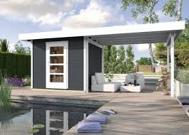 Weka gartenhäuser aus holz gibt es in vielen größen & formen. Weka Gartenhaus Designhaus Wekaline 172 B Mit Anbau 295 Cm Mein Gartenshop24