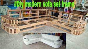 This beautiful and chic pink sofa is actually made out of recycled wood source: Diy Modern Sofa Set Frame Making Youtube