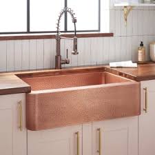 Check spelling or type a new query. Signature Hardware 318837 Antique Copper Fiona 33 Farmhouse Single Basin Copper Kitchen Sink Faucet Com