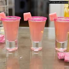 Pink Starburst Shots 1 Ounce Vanilla Vodka 1 Ounce Watermelon Pucker 1 Ounce Sweet And Sour Shake All Girls Night Drinks Alcohol Drink Recipes Girly Drinks