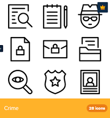 28 Premium Vector Icons Of Crime Designed By Deemakdaksina Badge Icon Icon Crime