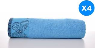 Choose your favorite blue hand towels from thousands of available designs. Safar Tekstil Jacquard Butterfly Dark Blue Turkish Cotton Hand Towel Size 50x90cm 4 Pieces Price In Saudi Arabia Souq Saudi Arabia Kanbkam