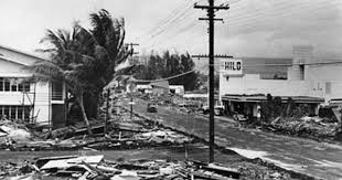 Earthquake shock waves may generate a special type of wave called a tsunami. 1946 Hilo Tsunami Vintage Hawaii Big Island Hawaii