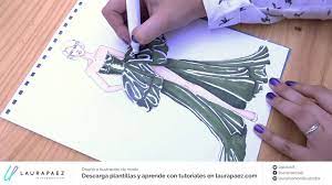 Vestidos de novia para dibujar a lapiz los vestidos de noche son. Colorear Un Vestido De Gala Con Marcadores Y Lapices De Color Speedpaint Youtube