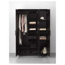 Design your own wardrobe by combining cabinets, choosing the size, the color or the doors to make the most of your. Brimnes Wardrobe With 3 Doors Black 46x74 3 4 Ikea