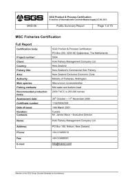 Sgs Product Process Certification Marine Stewardship Council