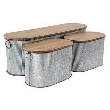 It is installed horizontally or vertically with exposed fasteners. Corrugated Metal And Wood Storage Boxes Set Of 3 Kirklands