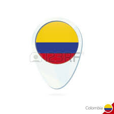 Colombia Icono Pin De Mapa De Ubicacion De La Bandera En El Fondo Blanco Ilustracion Del Vector Vector Colombia Mapa De Ubicacion