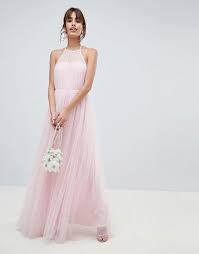 A Stunning Pale Pink Blush Maxi Bridesmaid Dress Sequin Bridesmaid Dresses Strappy Maxi Dress Dresses