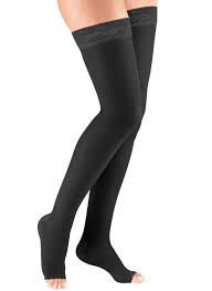 Therapeutic Graduated Compression Stockings Are Clinically Proven To Enhance Circulation Relieving Tired Swollen Ankles And Legs The Cutout Toe Box Keeps Pre