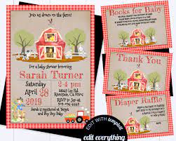 Farm Baby Shower Invite Farm Animal Baby Shower Invitations Etsy Farm Baby Shower Invite Animal Baby Shower Invitations Farm Baby Shower