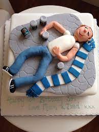 Wedding cakes are not the only use for fondant. Drunken Man Cake Birthday Cakes For Men Buttercream Frosting Cake Cake Decorating