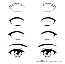 How To Draw Anime Eyelashes Step By Step - Animeoutline | Anime Eye Drawing,  Anime Drawings, Easy Anime Eyes