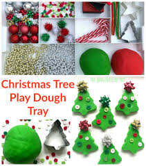Here are a few simple christmas activities for preschoolers that we're working on this holiday season! Christmas Tree Play Dough Tray The Imagination Tree Imagination Tree Christmas Learning Preschool Christmas