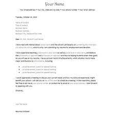Letter Interest Job Position Letter Of Interest Teaching Position Job Cover Letter Cover Letter For Resume Teaching Cover Letter