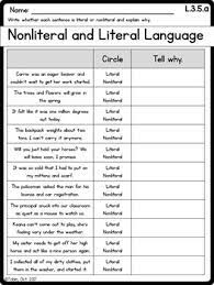 Each lesson plan comes with worksheets, activities, quizzes and more! L 3 5 A Nonliteral And Literal Meanings Elementary Nest
