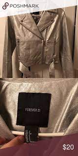 Forever 21 Silver Metallic Jacket Metallic Jacket Jackets Forever 21 Jacket