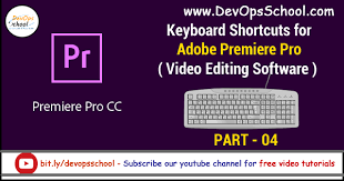Adobe premiere pro also has hundreds of commands that aren't mapped by default, so spending a few minutes in the keyboard shortcuts window to map your custom layout can turn more of your editing time into creative time. Keyboard Shortcuts For Adobe Premiere Pro Video Editing Software Part 4 Devopsschool Com