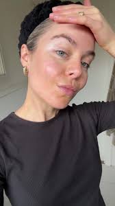 See the instant difference? One side of my face is drinking up out Rich  Glen skincare