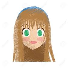 The paler the skin, the better it will look with warmer hair colors. Face Of Cute Anime Or Manga Girl With Light Brown Hair And Green Royalty Free Cliparts Vectors And Stock Illustration Image 76149564