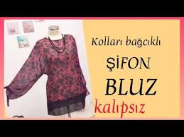 Sifon Bluz Kollari Bagcikli Sifon Bluz Kolaybluz Sifonbluz Easysewing Youtube 2020 Sifon Bluzlar Bluz Moda Dikis