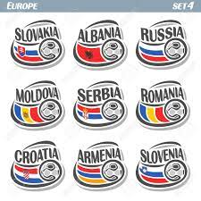 Voir tous les adhésifs de la collection autocollants foot. Logo Vector Football Europeen Le Football De La Slovaquie L Albanie La Russie La Moldavie La Serbie La Roumanie La Croatie L Armenie La Slovenie Fixe 9 Illustrations Isolees Drapeaux D Etat Des Ballons De